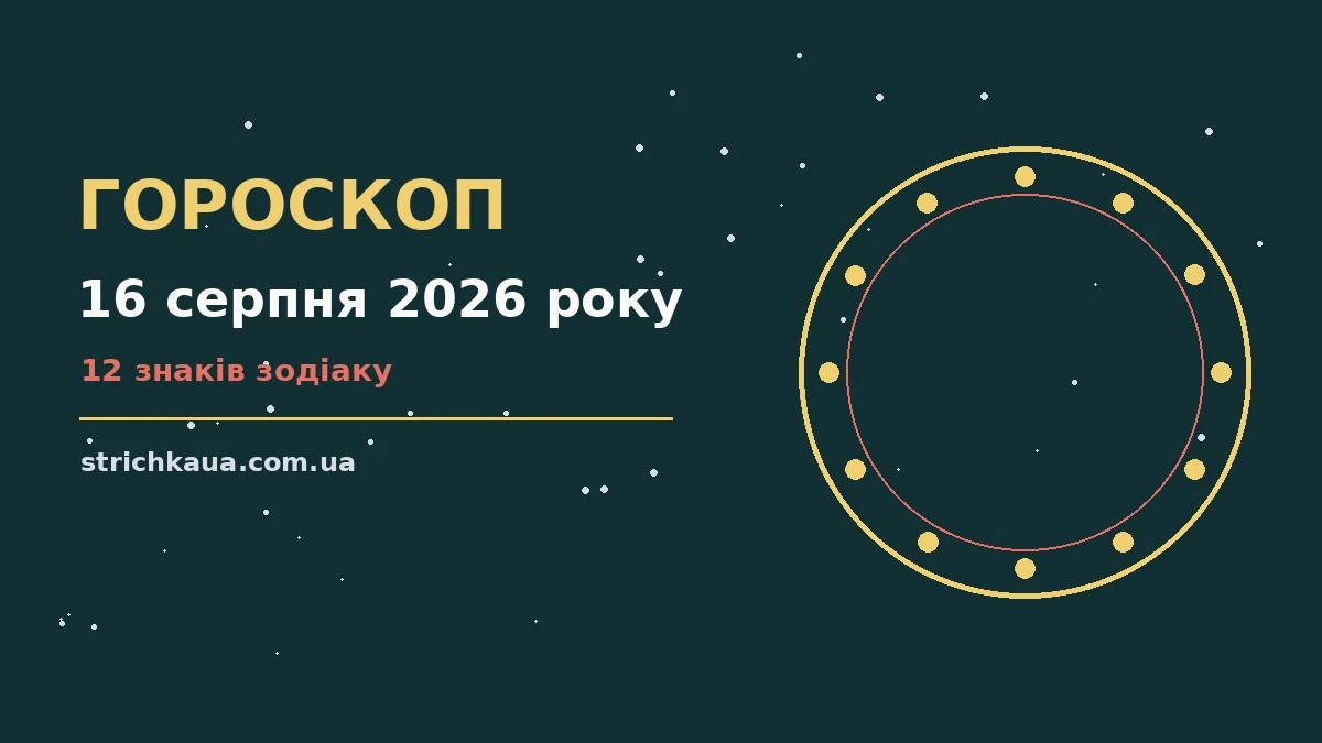 Зоряне небо над міським краєвидом увечері 16 серпня, ілюстрація до щоденного гороскопу