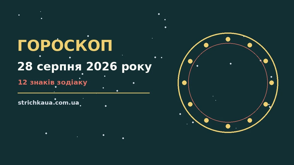 Космічний гороскоп на 28 серпня 2026 року, нічне небо із сузір'ями
