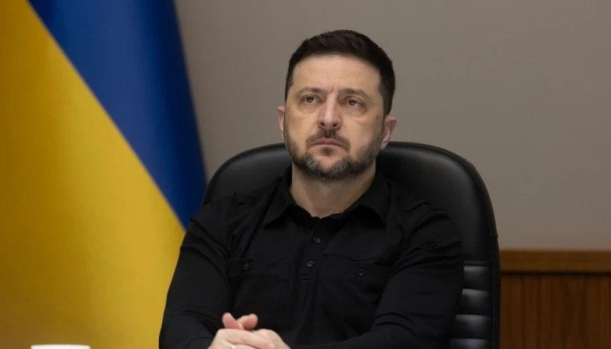 Володимир Зеленський під час вечірнього відеозвернення
