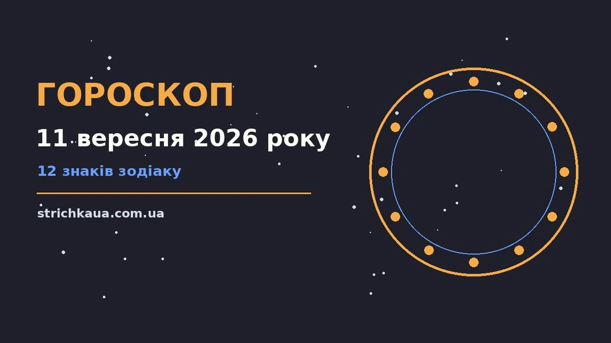 Гороскоп на 11 вересня 2026 року: підказки про фінанси й особисте життя для всіх знаків Зодіаку
