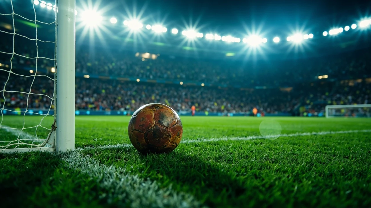 Півфінал чемпіонату світу з футболу на стадіоні ввечері