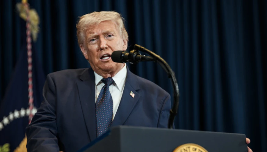Дональд Трамп під час виступу в Білому домі